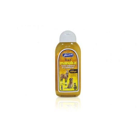 Johnsons Vet Manuka Honey 2-In-1 Shampoo, 400 ml, Clear