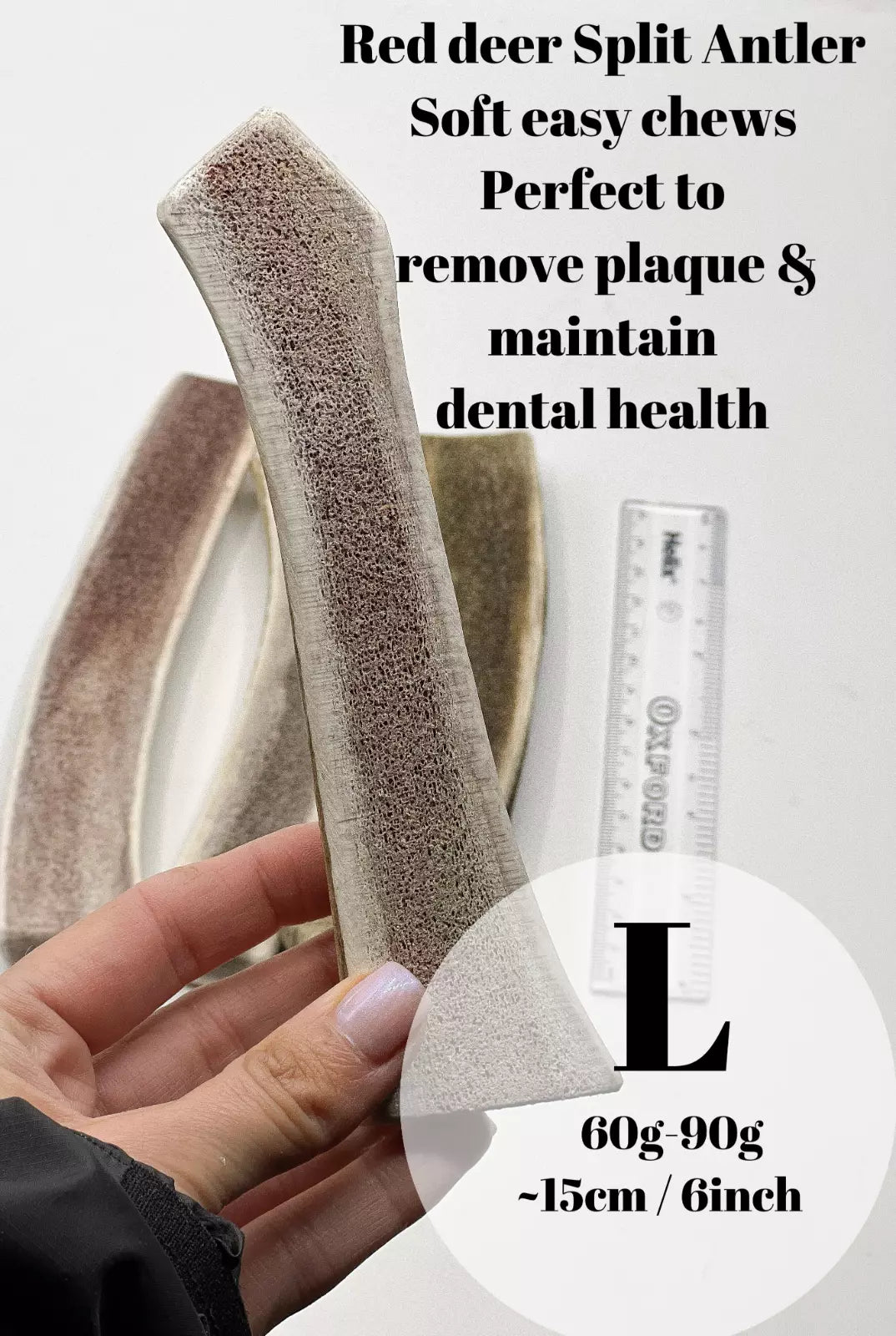 Large Split Wild Antler Horn Dog Chew Soft Chew Plaque Remover Dental Dog Chew (Whilst stock lasts)