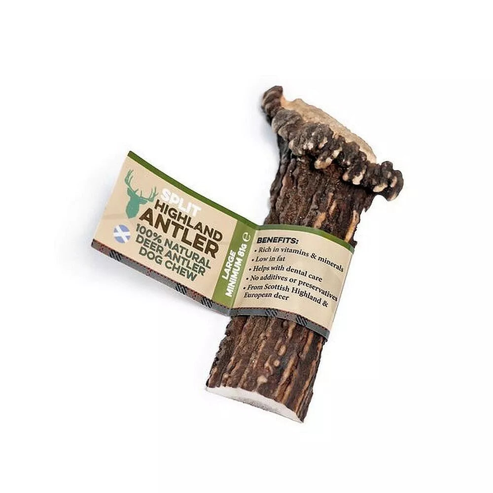 Large Split Wild Antler Horn Dog Chew Soft Chew Plaque Remover Dental Dog Chew (Whilst stock lasts)