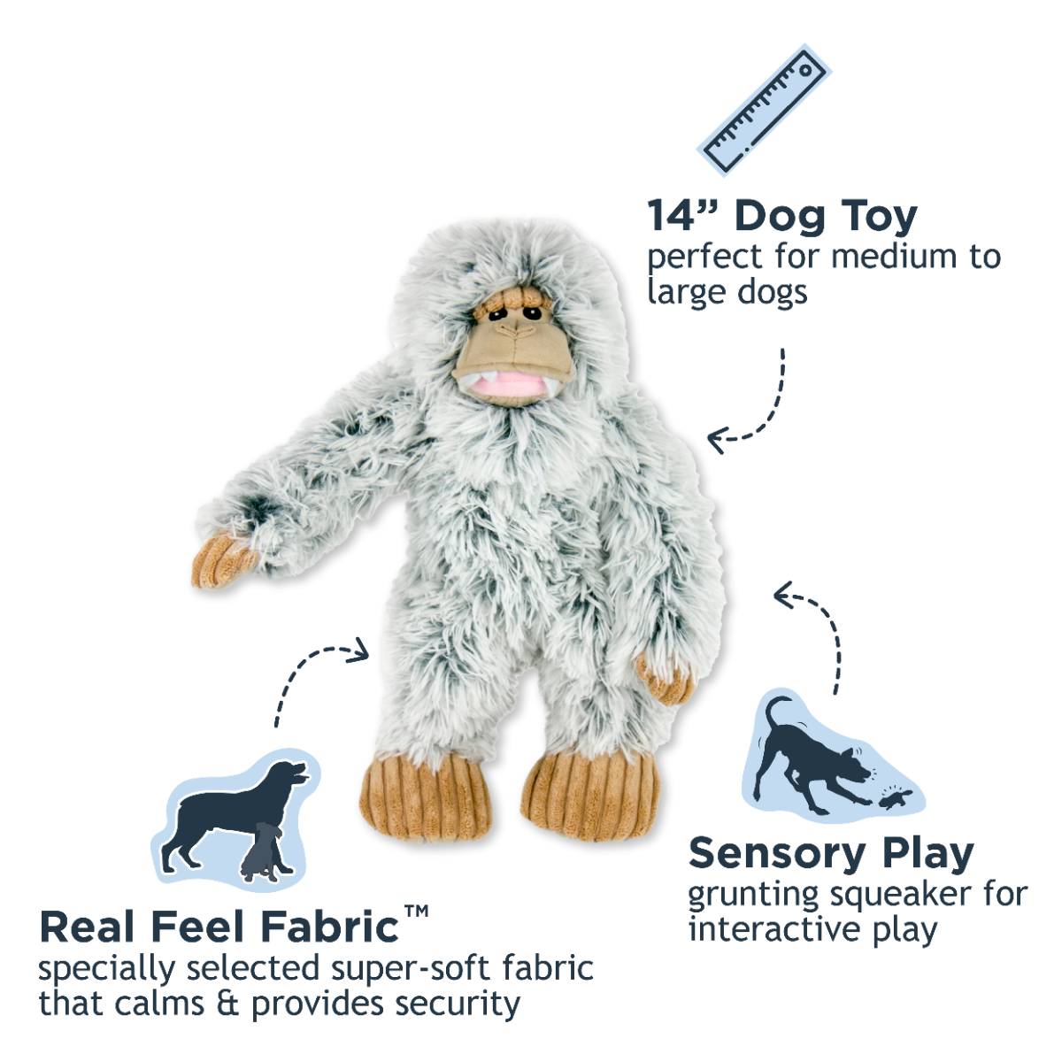Yeti with Squeaker 14"
