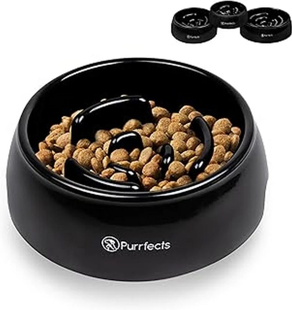 PURRFECRS SLOW FEEDER DOG BOWL