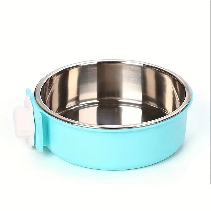 SUOXU 2-IN-1 PET HANGING BOWL DOG CRATE WATER BOWL