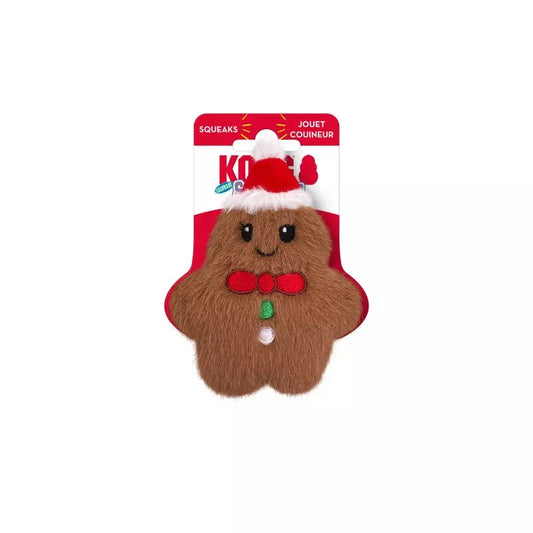 KONG Holiday Snuzzles Mini Gingerbread Dog Toy